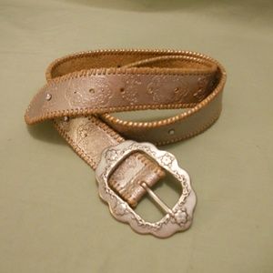 Fossil Leather "Princess" Belt S Embellished